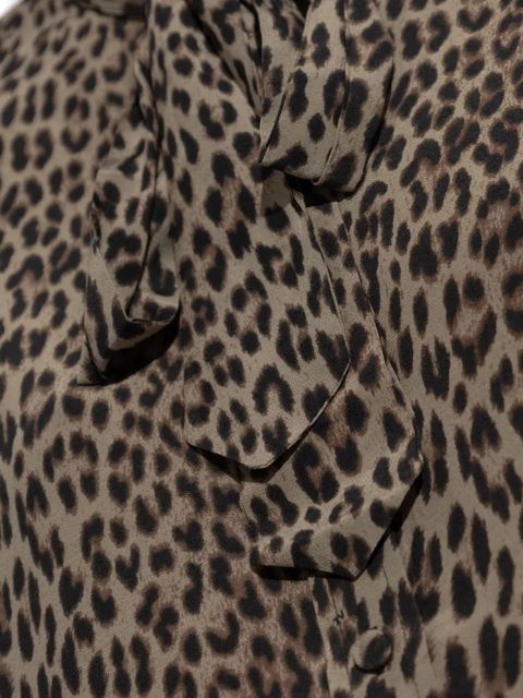 Zadig&Voltaire leopard-print tie-neck blouse - Brown