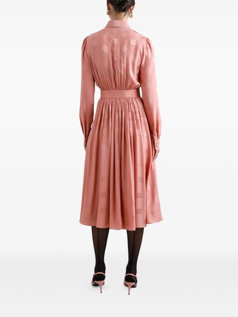 Dolce & Gabbana DNA monogram-jacquard midi dress - Pink