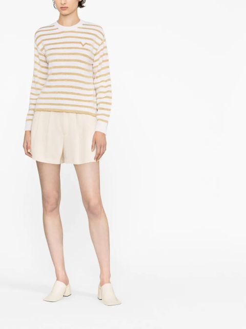 Valentino Garavani striped logo-plaque jumper - Neutrals - zdjęcie produktu nr 2