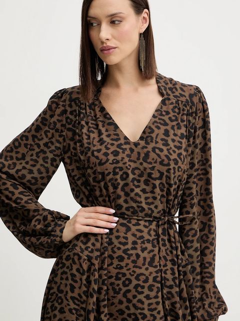 Guess sukienka WANDA kolor brązowy mini prosta W5BK51 WGLA2