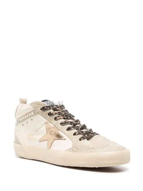 Golden Goose Mid Star crystal-detailed sneakers - Neutrals