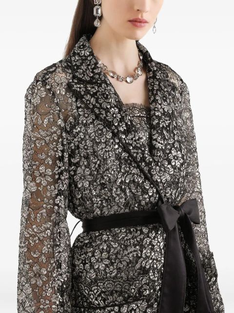 Dolce & Gabbana lace floral shirt - Black