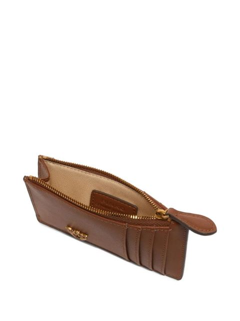 PINKO quilted zip cardholder - Brown