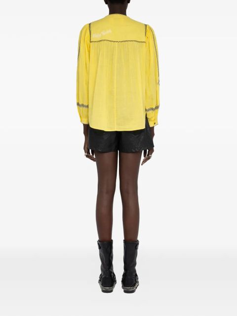 Zadig&Voltaire Tigy embroidered tunic - Yellow - zdjęcie produktu nr 2
