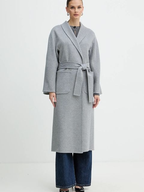 Luisa Spagnoli płaszcz wełniany kolor szary 542325 - zdjęcie produktu nr 1