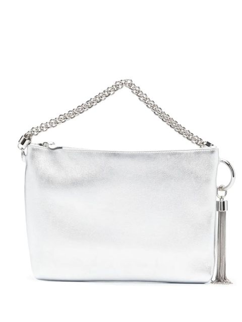 Jimmy Choo Callie metallic tassel clutch - Grey - zdjęcie produktu nr 1