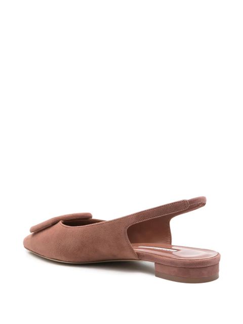 Manolo Blahnik suede slingback pumps - Pink