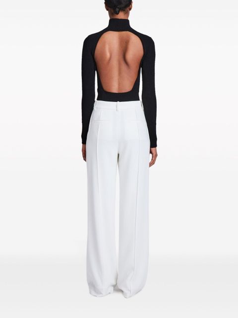 Proenza Schouler Weyes Pant In Matte Viscose Crepe - White