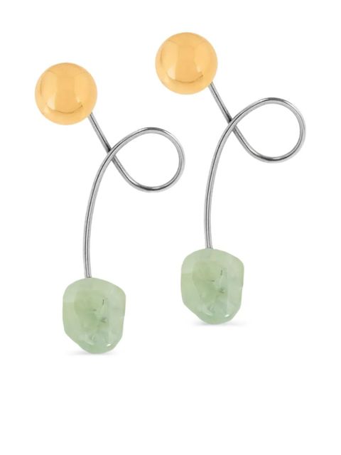 DRIES VAN NOTEN stone stud earrings - Silver