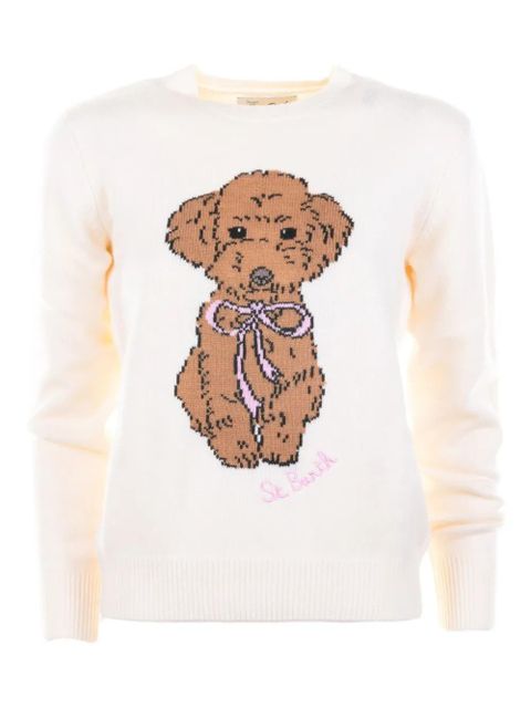 MC2 Saint Barth dog crew neck knitwear - Neutrals - zdjęcie produktu nr 1
