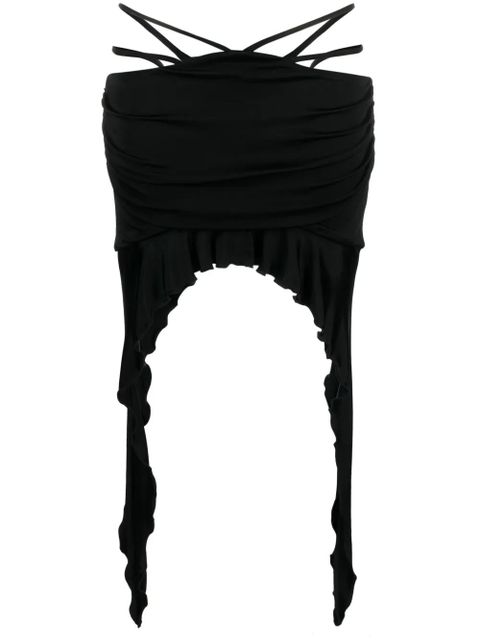 MISBHV cut-out asymmetric ruched miniskirt - Black - zdjęcie produktu nr 1