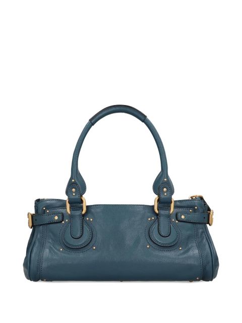 Chloé CHLOE PADDINGTON GRAINED LEATHER SHOULDER BAG - 44Q - TAPESTRY BLUE - zdjęcie produktu nr 2