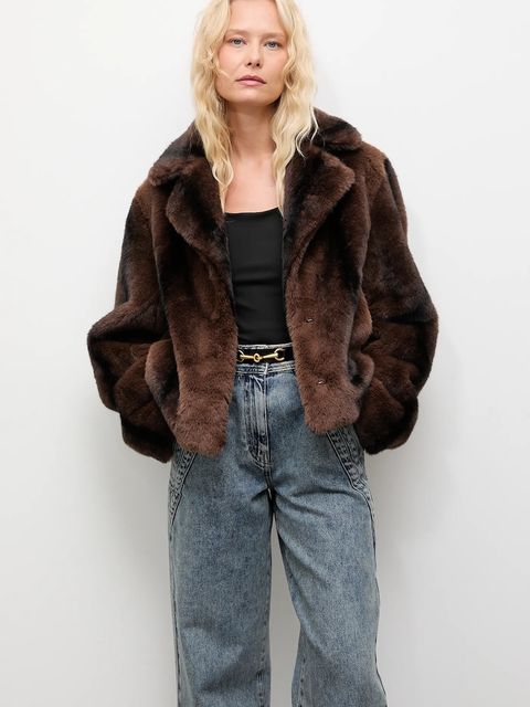 Answear.LAB kurtka kolor brązowy przejściowa