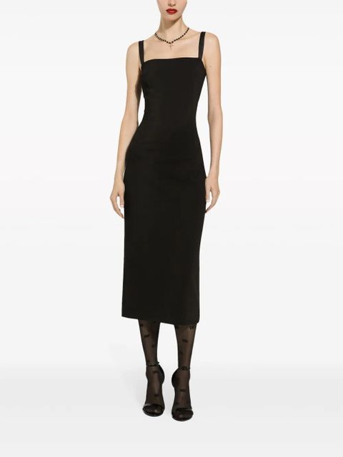 Dolce & Gabbana Milano-stitch midi dress - Black