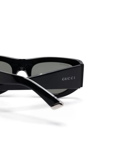 Gucci Eyewear geometric-frame sunglasses - Black