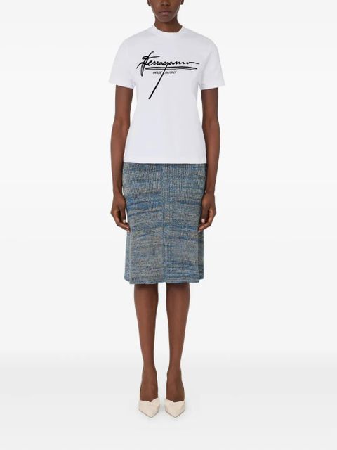 Ferragamo signature-detail T-shirt - White - zdjęcie produktu nr 2