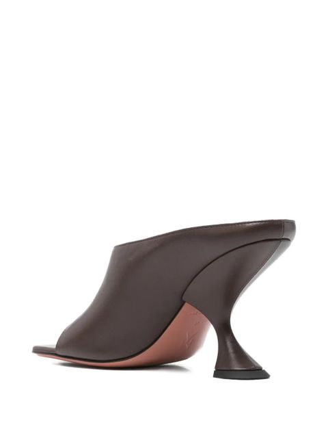 Amina Muaddi Taylor open toe mules - Brown