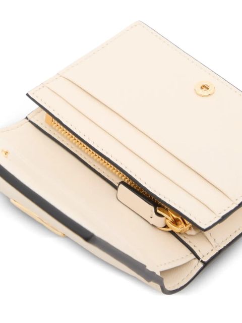 Valentino Garavani VLogo the Bold edition small calfskin wallet - Neutrals