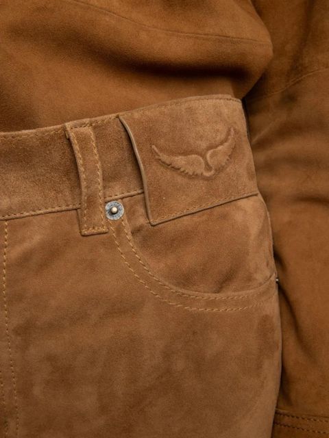 Zadig&Voltaire buckle-fastening suede shorts - Brown