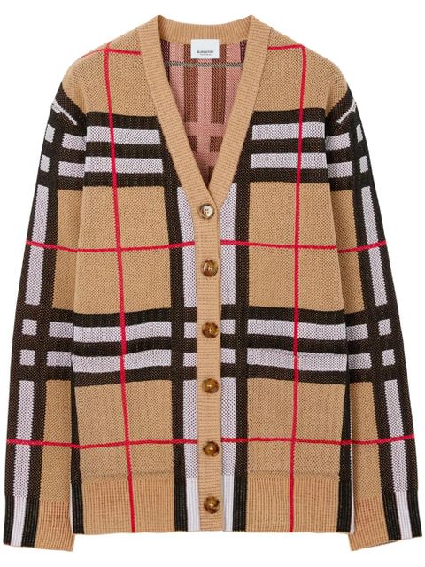 Burberry Vintage Check V-neck cardigan - Neutrals - zdjęcie produktu nr 1