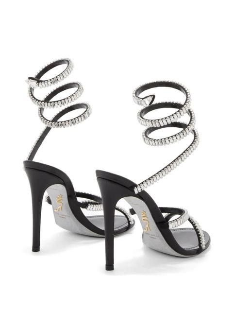 René Caovilla Cleo crystal-embellished sandals - Black