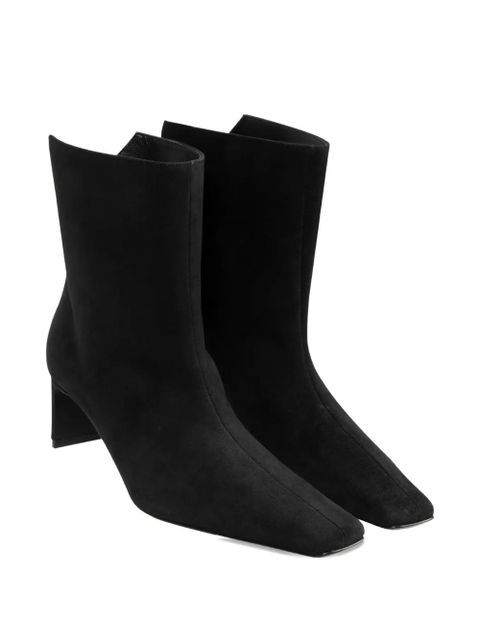 KHAITE 55mm Ona square-toe ankle boots - Black