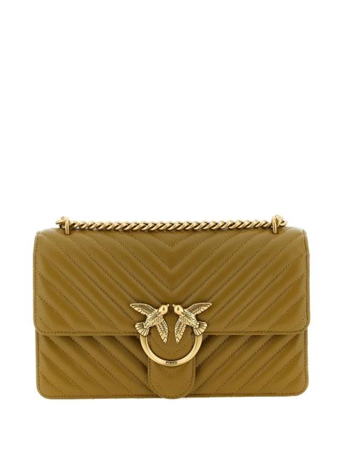 PINKO Love One Classic sheepskin cross body bag - Green - zdjęcie produktu nr 1