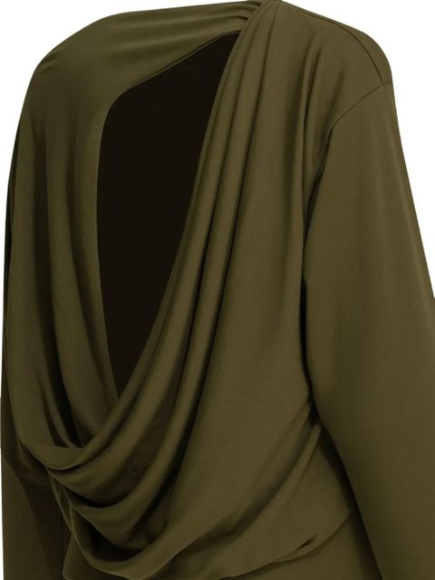 Jacquemus Mistral draped open-back mini dress - Green