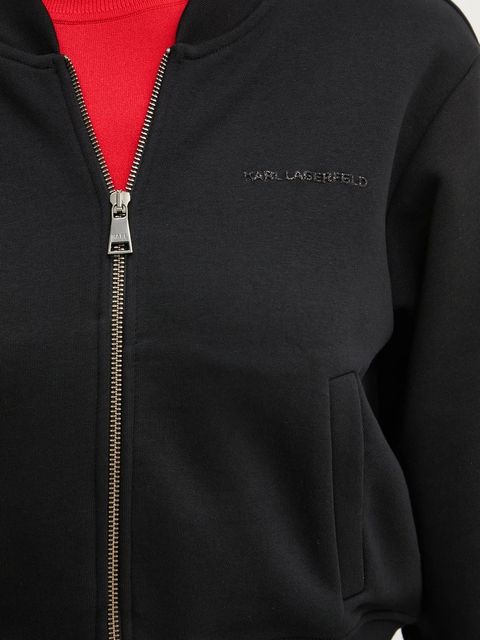 Karl Lagerfeld bluza damska kolor czarny gładka A1W20043