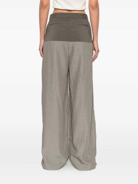 St. Agni pinstriped trousers - Green