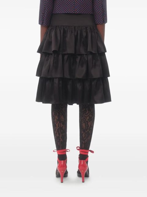 Valentino Garavani ruffled midi skirt - Black