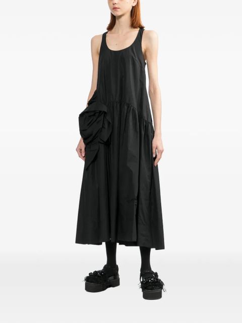Simone Rocha floral appliqué midi dress - Black