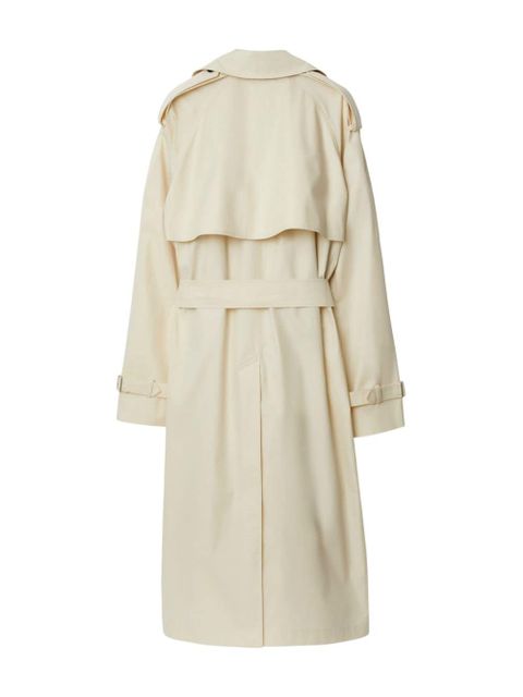 Burberry double-breasted cotton trench coat - Neutrals