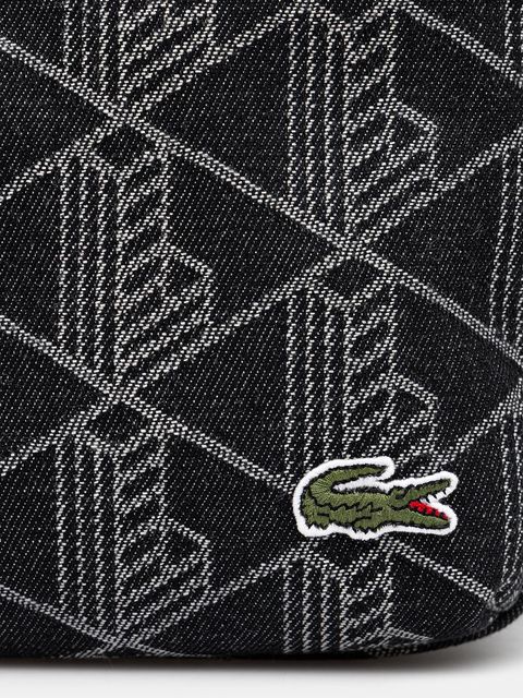 Lacoste saszetka jeansowa kolor czarny NU4869NZ