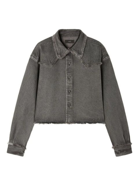 Alanui frayed-hem denim shirt - Grey - zdjęcie produktu nr 1