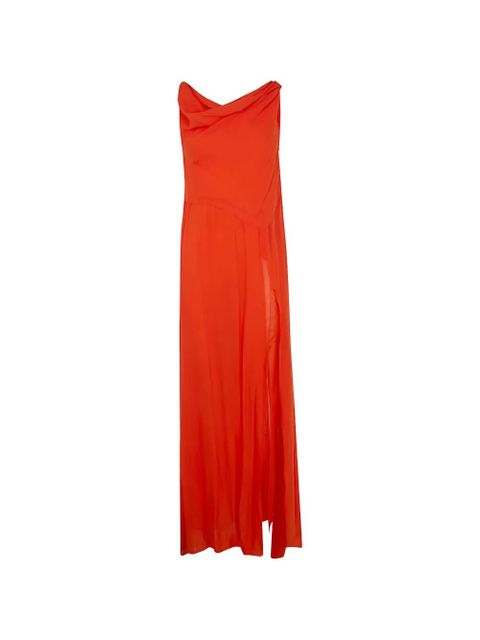 Blumarine cowl-neck slit maxi dress - Orange - zdjęcie produktu nr 1