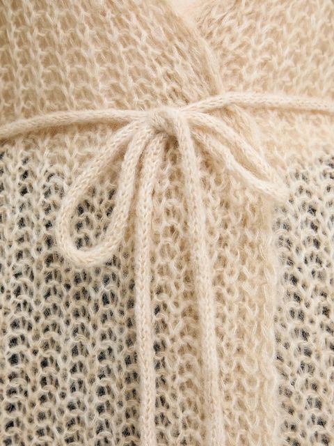 Answear.LAB kardigan z dodatkiem wełny damski kolor beżowy lekki