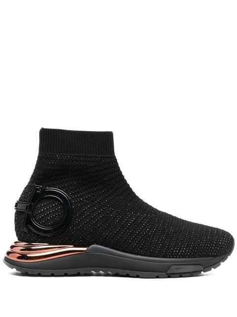 Ferragamo Gardena sock ankle sneakers - Black - zdjęcie produktu nr 1