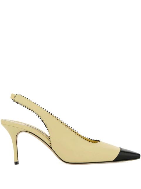 Manolo Blahnik 70mm Gaius slingback leather pumps - Yellow - zdjęcie produktu nr 1