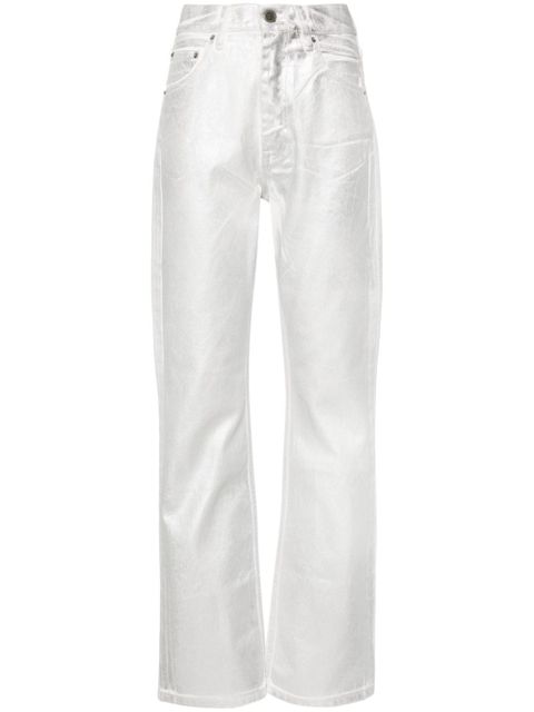 ROTATE BIRGER CHRISTENSEN metallic straight-leg jeans - Silver - zdjęcie produktu nr 1