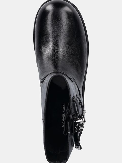 MICHAEL Michael Kors botki skórzane Darrington damskie kolor czarny na płaskim obcasie 40F5DTFE5L.001