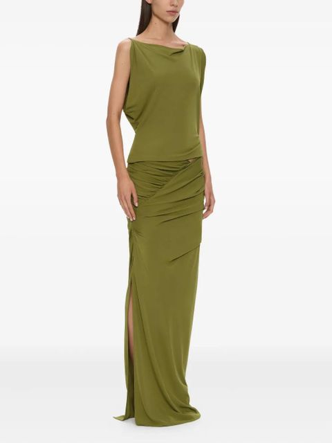 Christopher Esber Christo draped jersey maxi skirt - Green