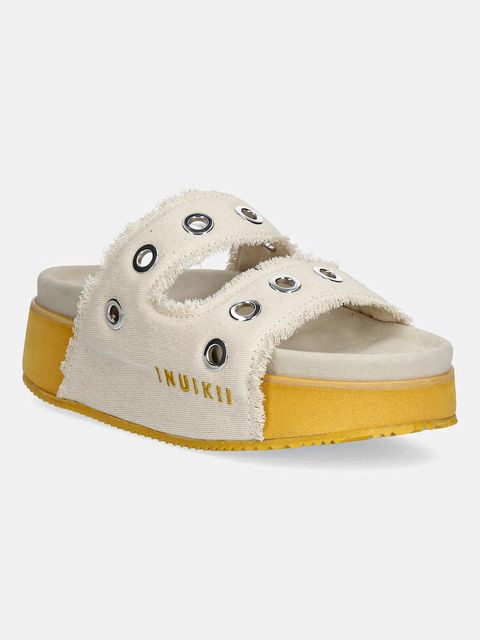 Inuikii klapki damskie kolor beżowy na platformie 1004.005.0141.111 / 70103-152 - zdjęcie produktu nr 1