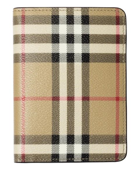 Burberry checkered passport holder - Neutrals - zdjęcie produktu nr 1