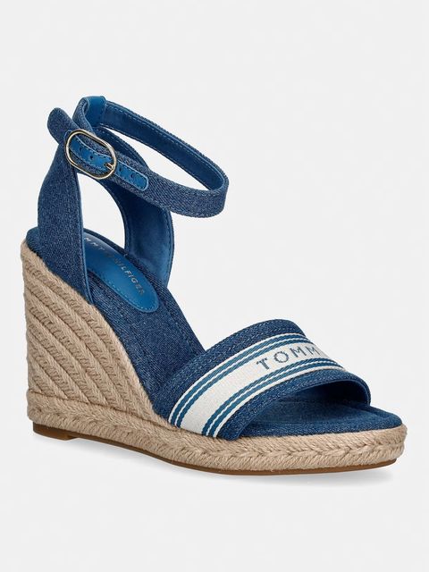 Tommy Hilfiger espadryle na koturnie damskie HIGH WEDGE ESPAD WEBBING - zdjęcie produktu nr 1