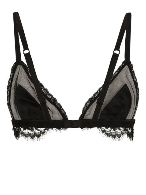 Dolce & Gabbana lace-detailing semi-sheer bra - Black - zdjęcie produktu nr 2