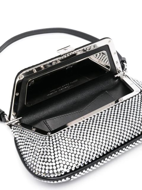 Amina Muaddi mini Ami Crystal shoulder bag - Black