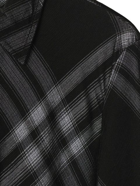Burberry check-print long-sleeve shirt - Black
