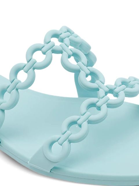 Aquazzura chain round-toe slides - Blue
