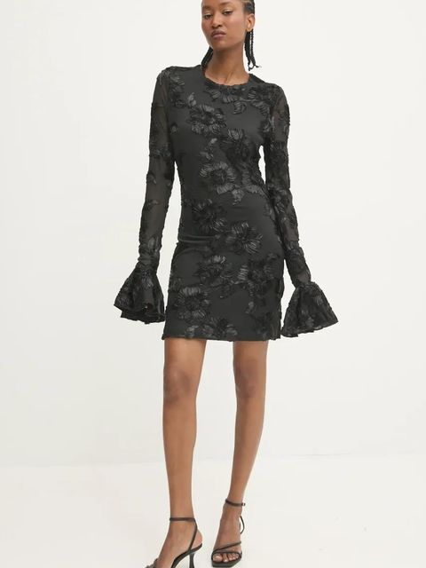 Rotate sukienka 0 kolor czarny mini dopasowana 113226100